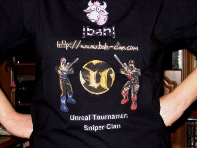 Click to view full size image
 ============== 
ut t-shirt homemade
made a few shirts when we were |bah|
tempus fugit won one of these for the 1st million??? site hit? 
i am getting old :P
